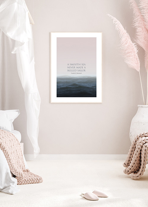 Inspiration – Meer-Poster mit einem Zitat von Franklin D. Roosevelt