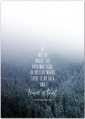 Wald-Poster mit einem Zitat von Henry David Thoreau