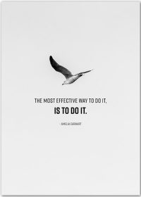 Ein Poster mit einem Zitat von Amelia Earhart