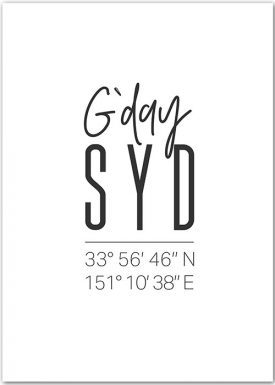 G’day SYD | Flughafen Sydney | Poster