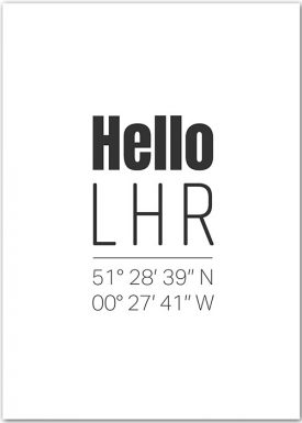 Hello LHR | Flughafen London | Poster