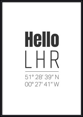 Hello LHR | Flughafen London | Poster