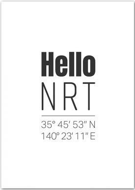Hello NRT | Flughafen Tokio | Poster