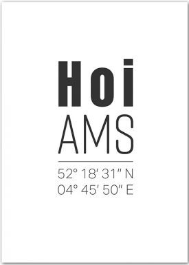 Hoi AMS | Flughafen Amsterdam | Poster