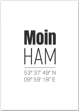 Moin HAM | Flughafen Hamburg | Poster