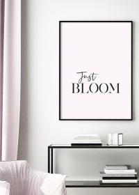 Inspiration – Typografie-Poster mit dem Motto Bloom, erblühe