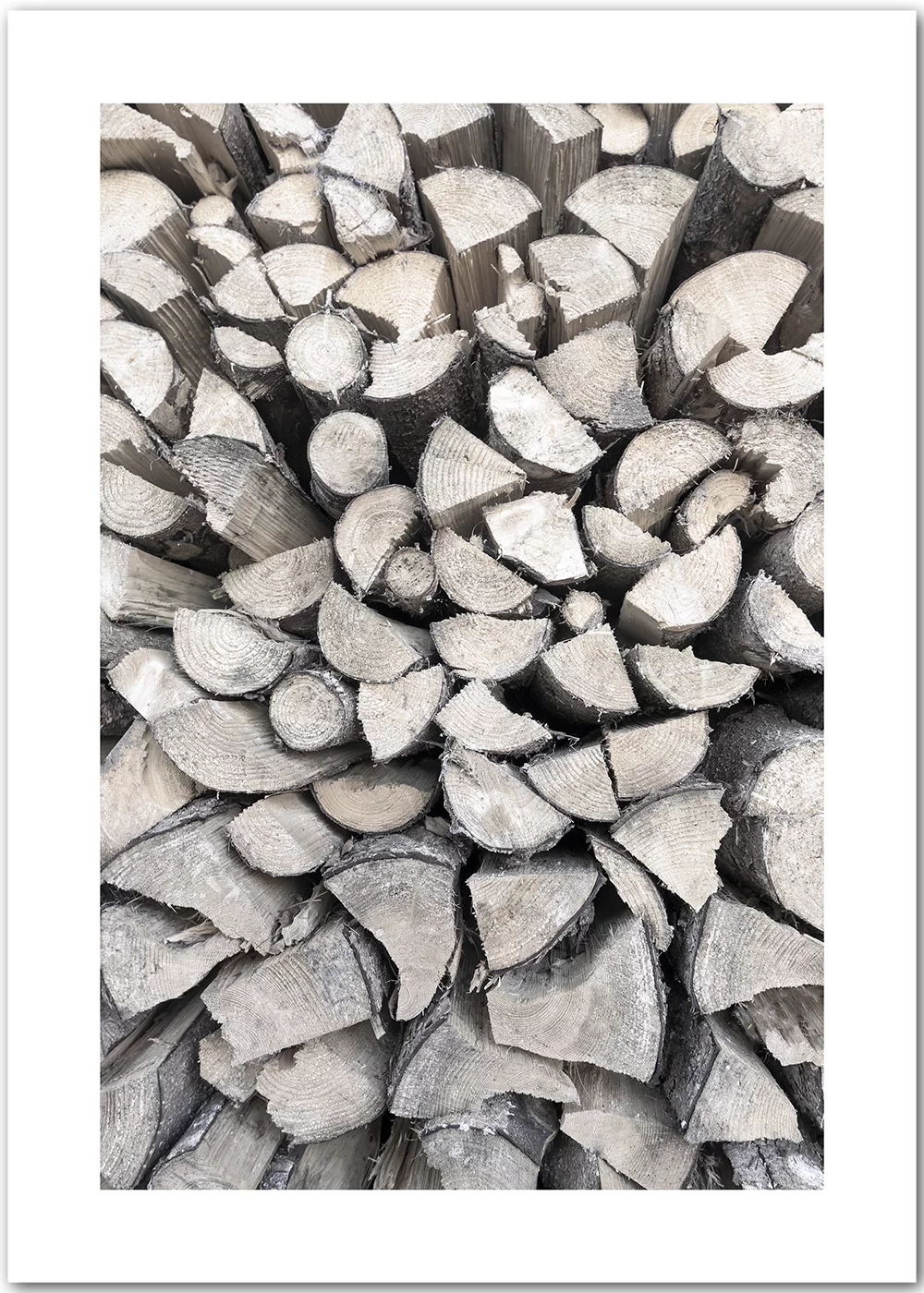 Poster mit Brennholz