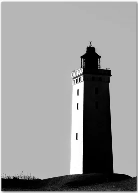 Leuchtturm monochrom | Fotoposter