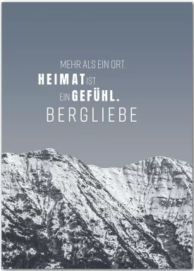 Heimat-Poster Bergliebe | Bergeposter