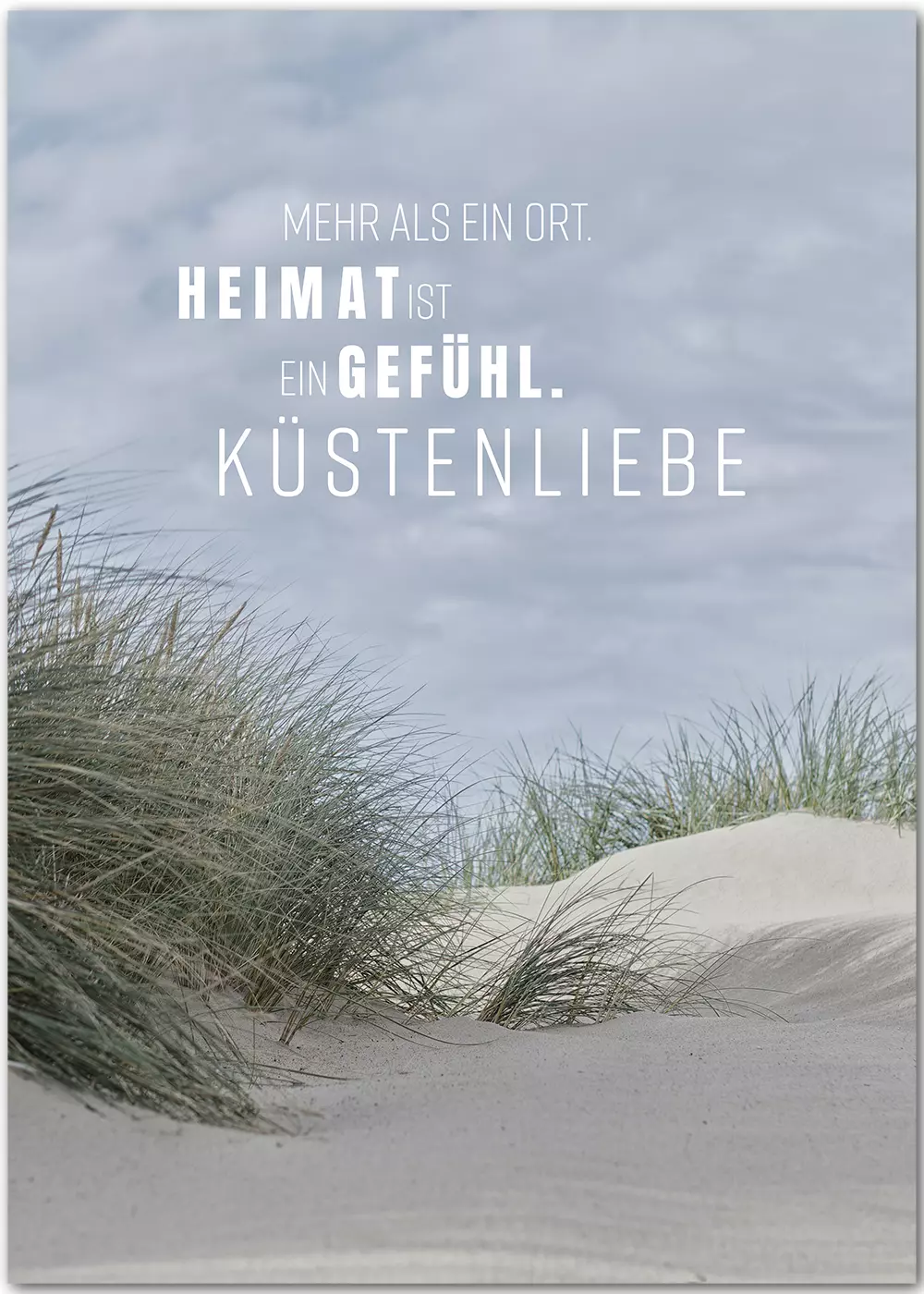 Strandposter mit Düne und Motivationsspruch Strandposter mit Düne und Motivationsspruch