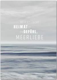 Poster mit Meer, Himmel und Motivationsspruch