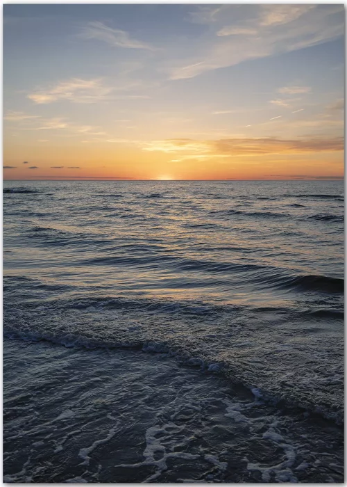 Poster mit Meer und Abendrot