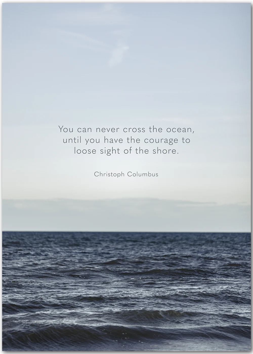posterschmiede Motivationsposter Poster | | Cross die the ocean