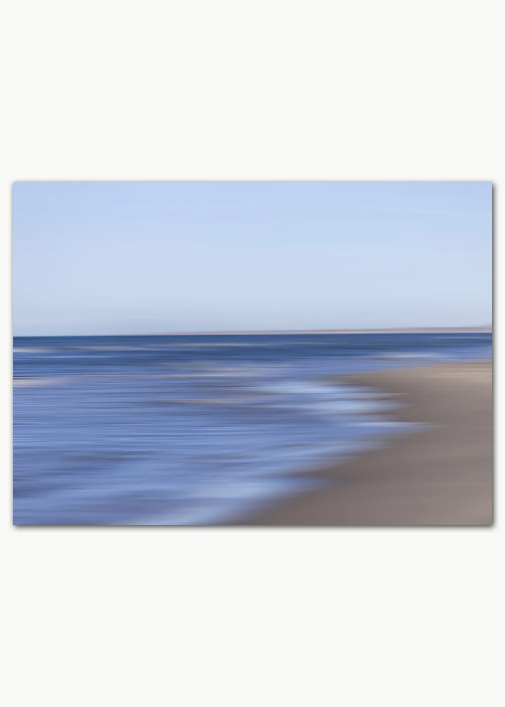 Poster mit abstrakter Darstellung von Meer und Strand Poster mit abstrakter Darstellung von Meer und Strand