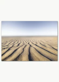 Poster mit wellenförmigen Linien im Sand
