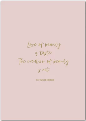 Love of Beauty | Ralph Waldo Emerson | Poster
