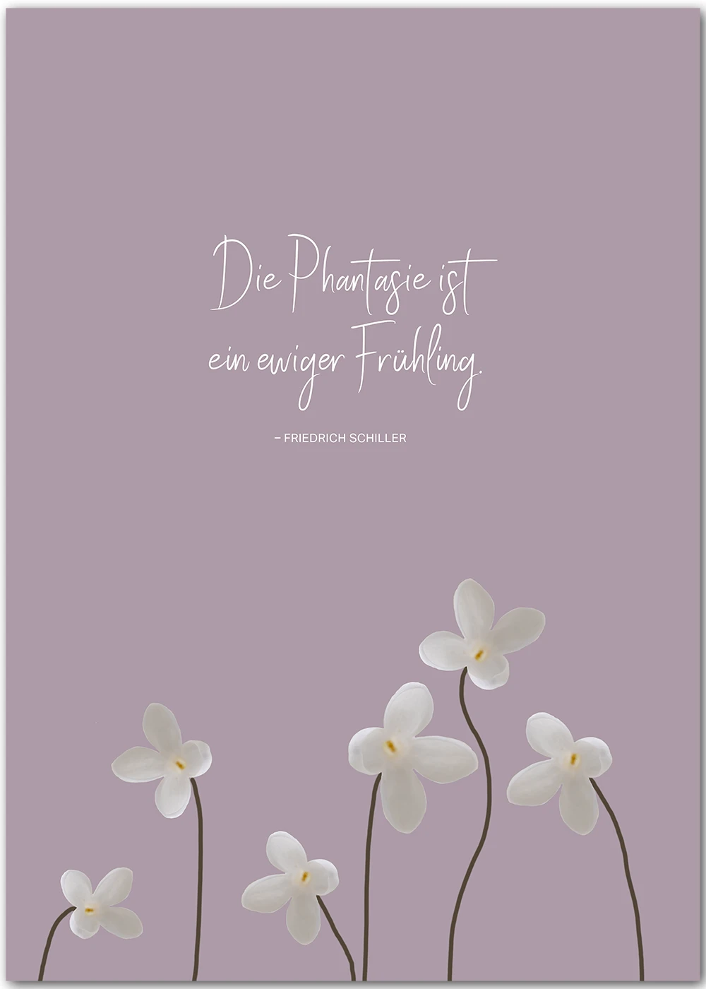 Poster mit einem Zitat zum Frühling von Friedrich Schiller Poster mit einem Zitat zum Frühling von Friedrich Schiller