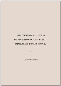 Poster mit inspirierendem Zitat von Eleanor Roosevelt auf rosa Hintergrund