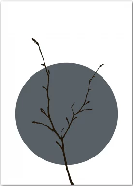 Japandi Tree | greyblue | Poster