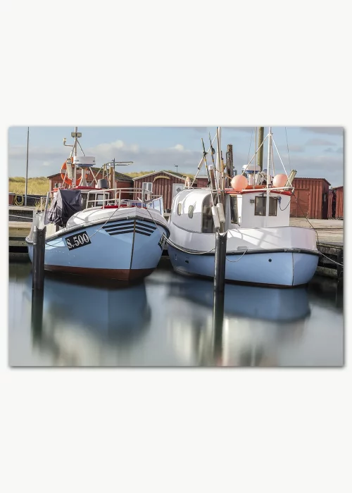 Poster mit dänischen Fischerbooten im Hafen