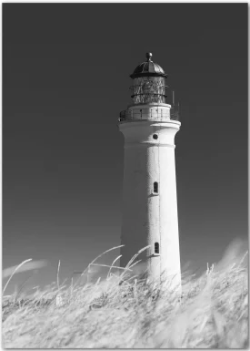 Leuchtturm in Schwarz-Weiß | Poster