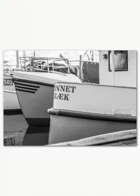 Fischerboote Schwarz-Weiß | Poster