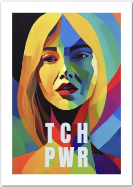 Poster TCH PWR, Teach Power – ein Motivationsposter für Lehrkräfte.