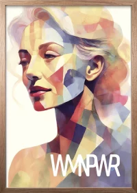 Poster, Eiche Rahmen, Frauenpower oder WMNPWR. Ein Motivationsposter für starke Frauen und alle die solche lieben.