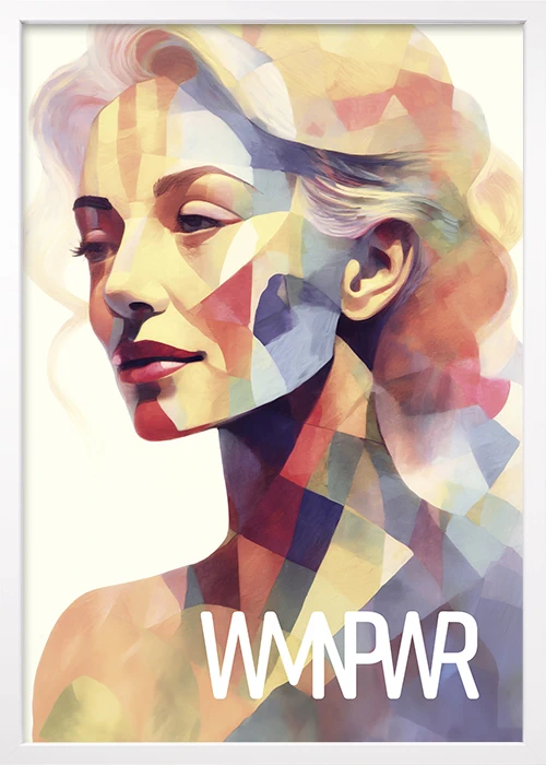 Poster, weißer Rahmen, Frauenpower oder WMNPWR. Ein Motivationsposter für starke Frauen und alle die solche lieben.