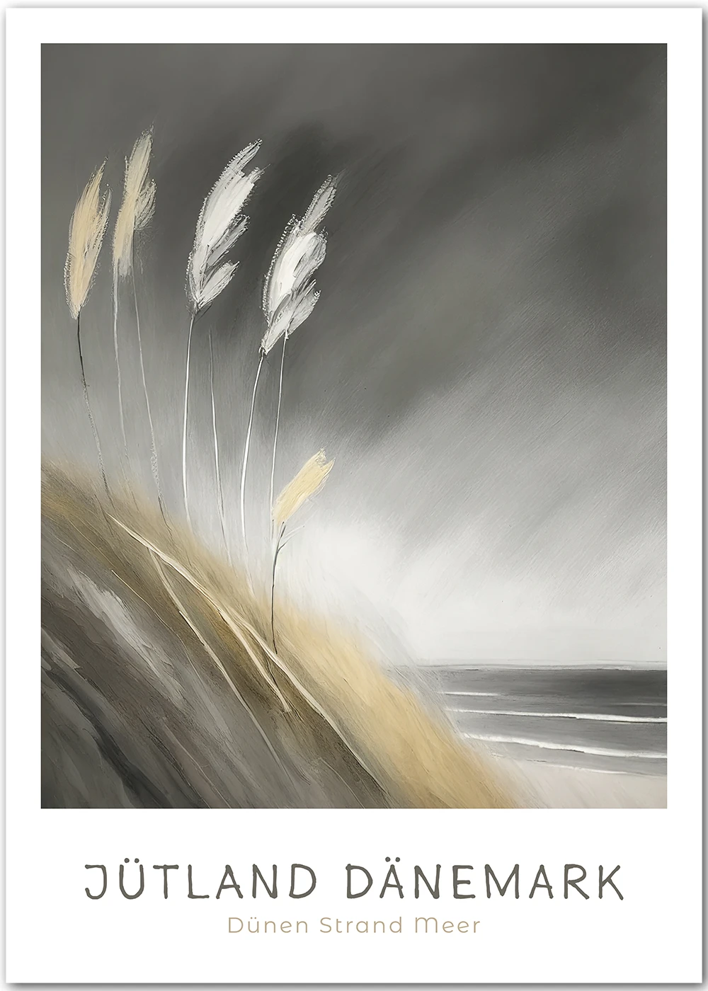 Poster mit Dünengras am Strand