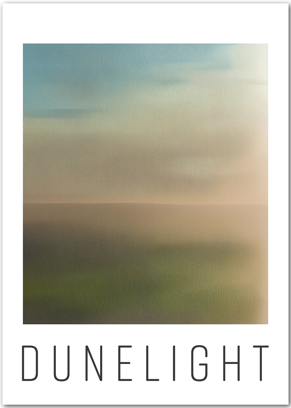 Ein abstraktes Poster mit dem Licht und der Stimmung in den Dünen am Meer Ein abstraktes Poster mit dem Licht und der Stimmung in den Dünen am Meer