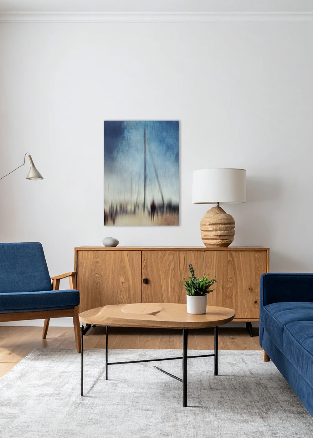 Inspiration Wohnzimmer: Impressionistische Fotografie mit Booten im Hafen als Gallery-Print. Inspiration Wohnzimmer: Impressionistische Fotografie mit Booten im Hafen als Gallery-Print.