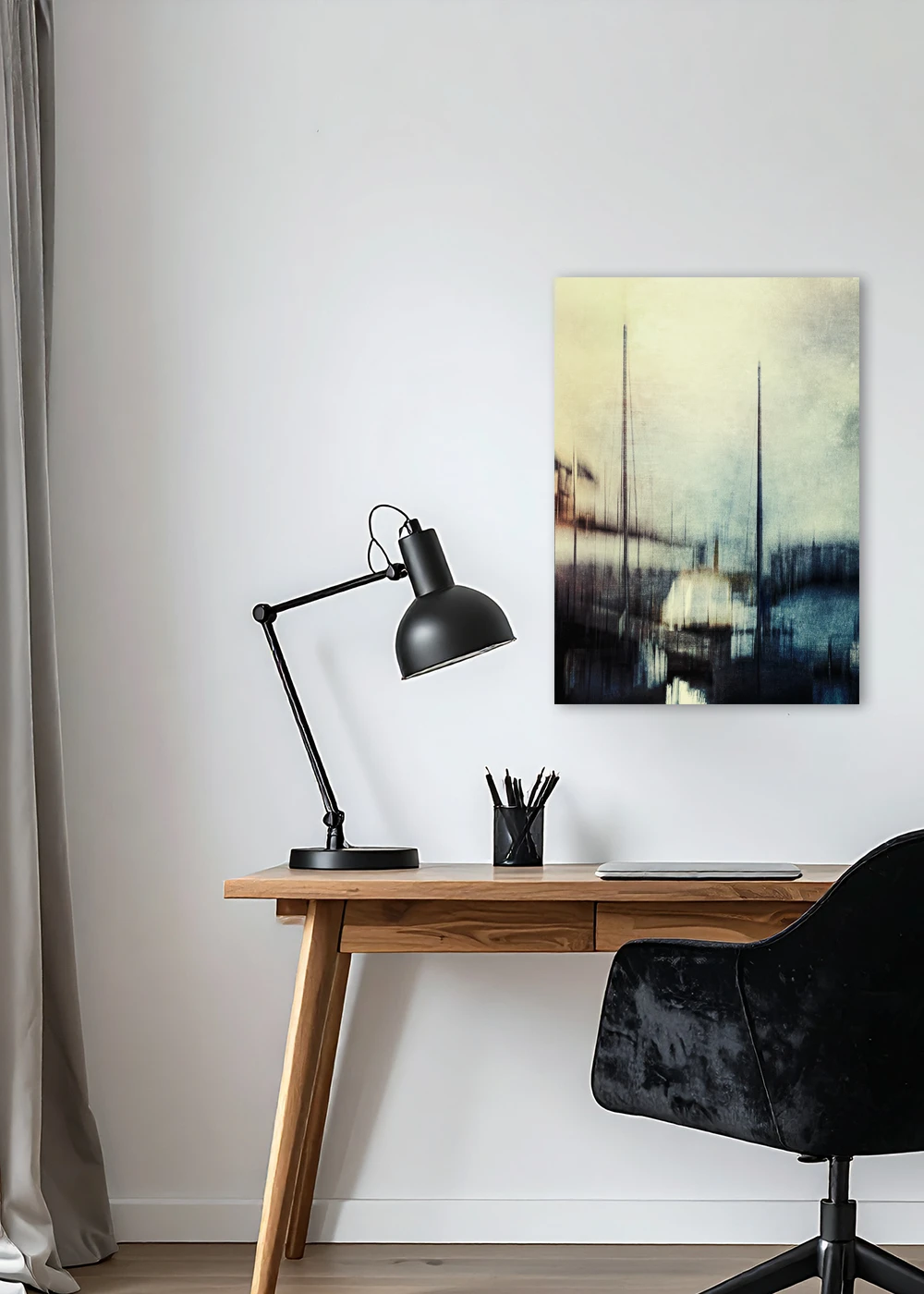 Inspiration Home-Office: Eine impressionistische Hafenfotografie als Gallery-Print. Inspiration Home-Office: Eine impressionistische Hafenfotografie als Gallery-Print.