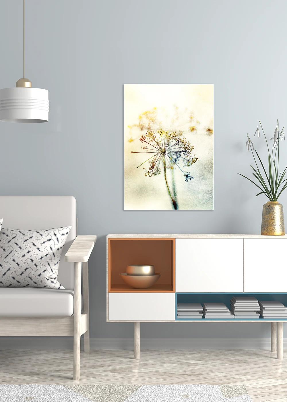 Inspiration Wohnzimmer: Impressionistische Fotografie von getrockneten Gräsern.