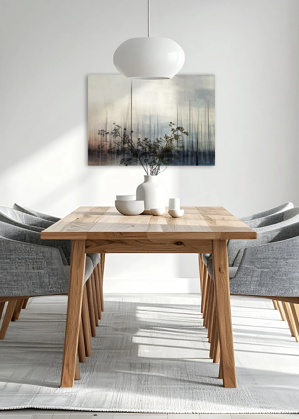 Inspiration Esszimmer: Impressionistische Fotografie eines Yachthafens als Gallery-Print. Inspiration Esszimmer: Impressionistische Fotografie eines Yachthafens als Gallery-Print.