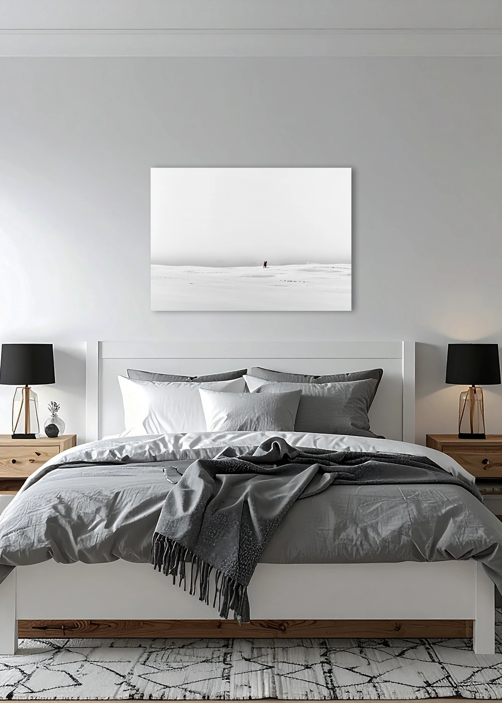 Inspiration Schlafzimmer: Minimalistische Fotografie einer Dünenszene als Gallery-Print Inspiration Schlafzimmer: Minimalistische Fotografie einer Dünenszene als Gallery-Print