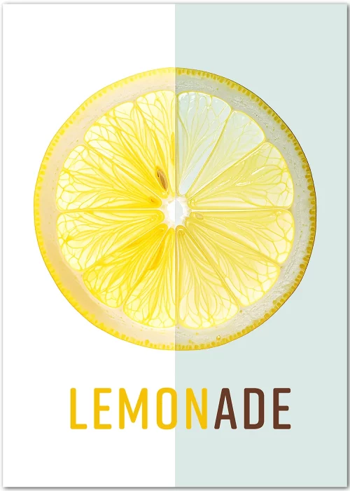 Lemonade, ein erfrischendes Küchenposter für den Sommer