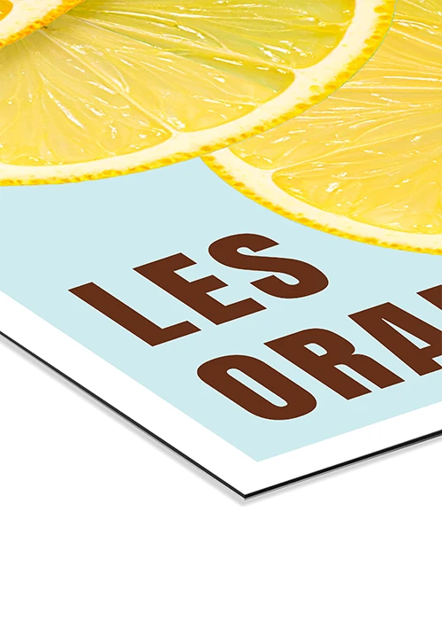 Les Oranges – ein saftig-frisches Küchenbild als Alubild