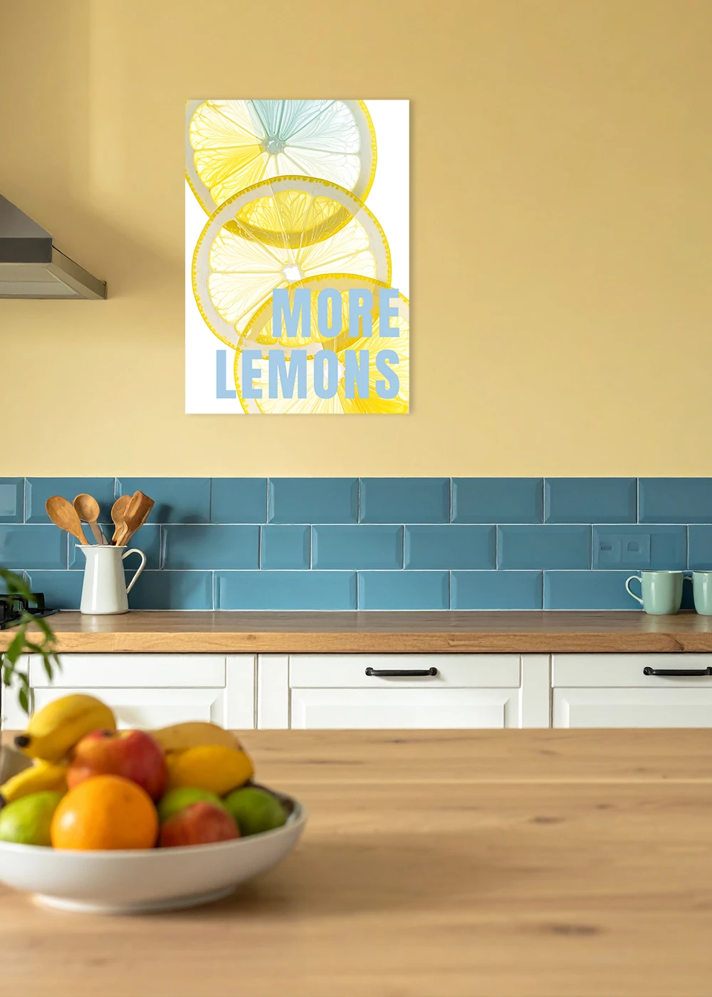 Inspiration Küche: Erfrischenndes Küchenposter mit Zitronen