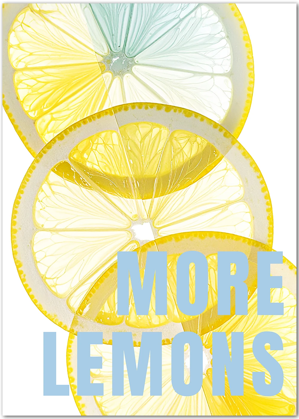 Erfrischenndes Küchenposter mit Zitronen