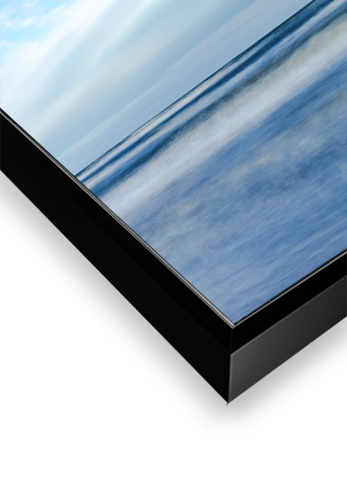 Meeresfotografie im impressionistischem Sti als Alubild, Rahmen Schwarz