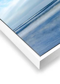 Meeresfotografie im impressionistischem Sti als Alubild, Rahmen Weiß