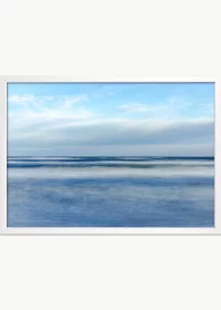 Meer-Poster im impressionistischem Stil, Rahmen Weiss Meer-Poster im impressionistischem Stil, Rahmen Weiss