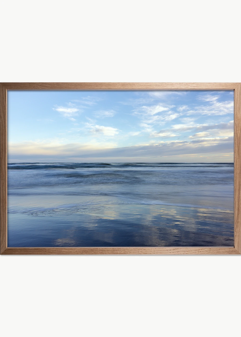 Blue Seascapes 2, künstlerische Meeresfotografie, als hochwertiges Poster, Rahmen Eiche Blue Seascapes 2, künstlerische Meeresfotografie, als hochwertiges Poster, Rahmen Eiche