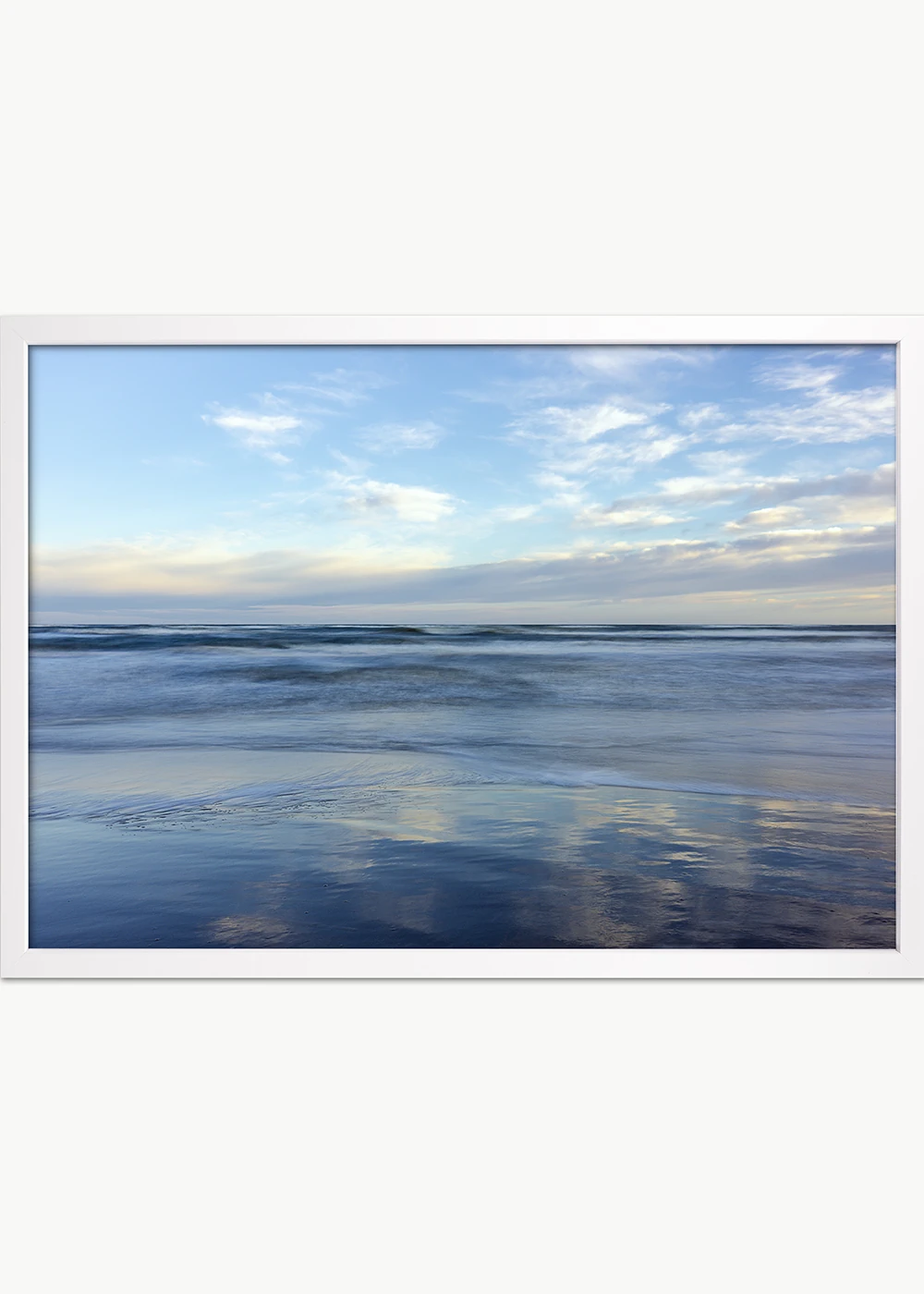 Blue Seascapes 2, künstlerische Meeresfotografie, als hochwertiges Poster, Rahmen Weiß Blue Seascapes 2, künstlerische Meeresfotografie, als hochwertiges Poster, Rahmen Weiß